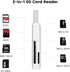 USB3.0 SD/TF Card Reader, High-Speed Dual Slot OTG Memory Card Adapter for Micro SD/SD/SDXC, Compatible with MacBook