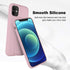 LAUDTEC Silicone Kickstand Case for iPhone 11, Flexible Soft Liquid Silicone Cover with Metal Kickstand (Pink)