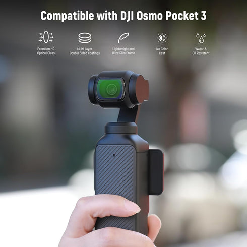 NEEWER Magnetic ND & Black Diffusion 1/4 Effect Filter Kit for DJI OSMO Pocket 3 Creator Combo, 4 Pack Neutral Density