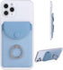 Credit Card Holder for Back of Phone with Ring Stand, Ultra-Slim Self Adhesive, RFID Blocking Stick on Most Smartphones