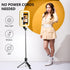 PIOENIMAGE Dimmable Selfie Ring Light with Stand, Tripod with LED Lights, Extendable Ring Light Tripod for Photography