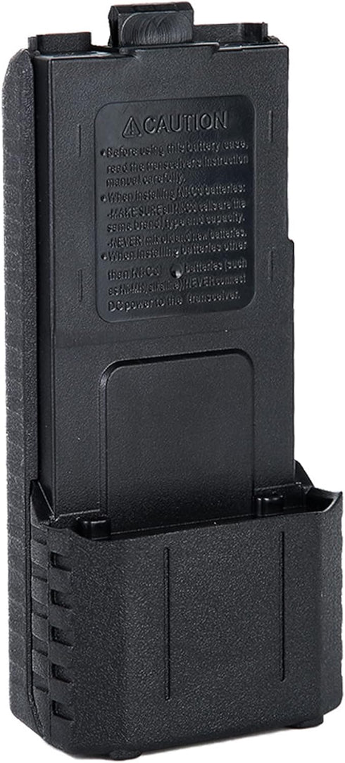 Walkietalkie Battery Box ABS, 6xAA Large Capacity Two-Way Radio Battery Case, Extended Battery Holder for UV5R
