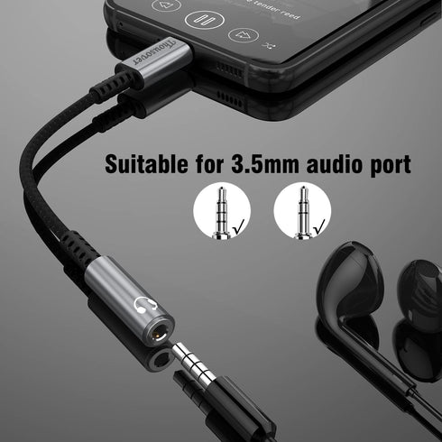 USB Type C to 3.5mm Female Headphone Jack Adapter