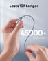 INPPYTON 40ft 2.0 PS5, Extra Long USB-C to USB-A Cable - Durable Double Nylon Braided Charging Cable for Phone, Tablet