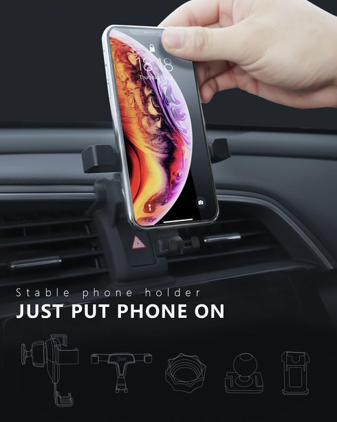 BEHAVE Phone Holder for Honda Civic 2015-2021, 360° Adjustable Car Mount Compatible with iPhone and Android