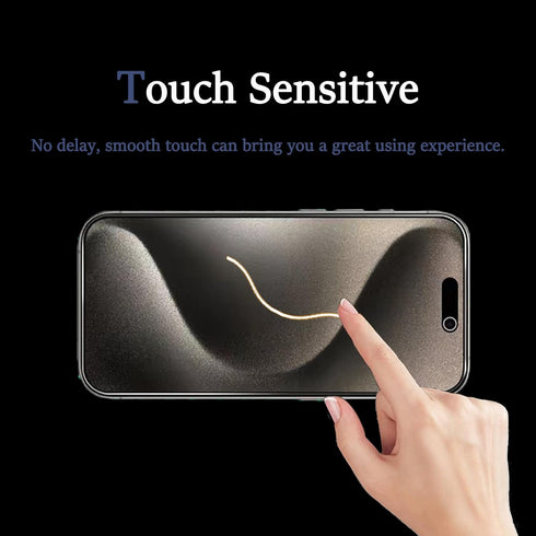 2 Pack Anti-Spy Privacy Screen Protector for iPhone 15 Pro Max 6.7", Flexible TPU Film, Case Friendly, Touch Sensitive