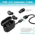 USB Extension Charger Cable for JLab Go Air Pop/Sport, Epic Air ANC/Sport ANC, JBuds Air/Sport/Executive/ANC/Play