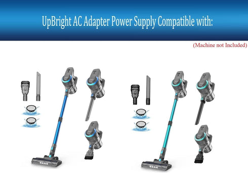 UpBright 26.5V AC/DC Adapter Compatible with Devoac Walkvac-N300 22.2V 2200mA Li-ion Battery 175W Lightweight Cordless Stick Vacuum Cleaner DevoacTech 26.5VDC 500mA 0.5A Power Supply Cord Charger PSU