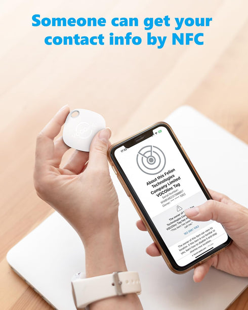 VOCOlinc Wallet Tracker, Air Tracker Tag Key Finder Compatible with Find My (iOS only), Bluetooth Tracker for Keys,