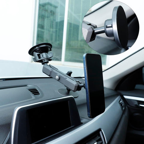Super Magnetic Cell Phone Holder Base with 1" Ball for MagSafe iPhone 15/14/13/12 Series, Compatible with RAM