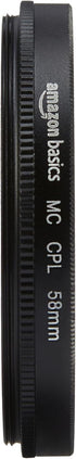 Amazon Basics Circular Polarizer Camera Lens Filter - 58 mm