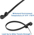Zip Ties with Screw Hole, 150 Pcs, 6 inch 48 lbs Electrical Cable Ties Straps, Heavy Duty Nylon Zip Tie (Black)