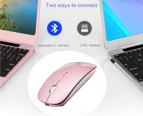 Bluetooth Mouse for iPad Pro iPad Air Bluetooth Wireless Mouse for MacBook pro MacBook Air Mac Laptop Chromebook Windows Notebook MacBook HP PC DELL Desktop Computer