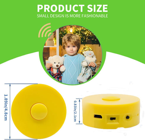 JRGKJCP 16 (2Pack Minutes Voice Recorder, Record Custom Message for Crafts, Stuffed Bear, Baby Doll, and Pillow +