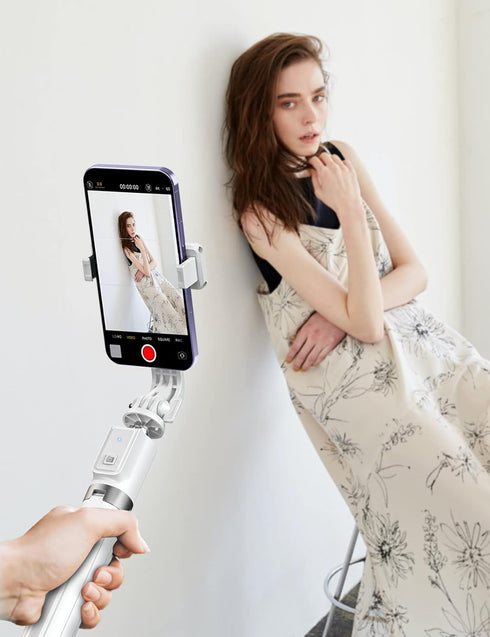 Portable 5 in 1 Selfie Stick Phone Tripod with Remote, Wireless Tripod for Cell Phone Compatible with iPhone 15/14/13