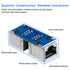 RJ45 Cat6 Coupler Ethernet Extender Connector, 10 Pack, Female to Female Black for Cat7, Cat6, Cat5e, Cat5