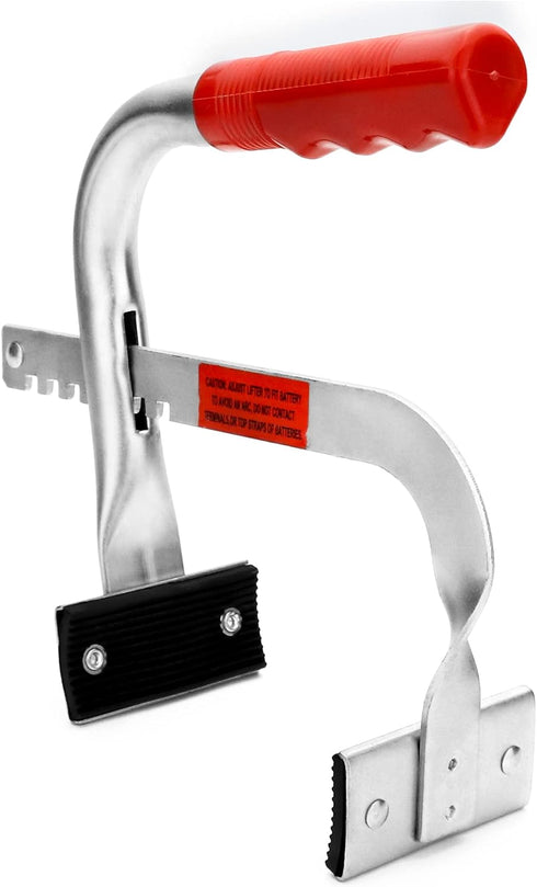 QWORK Battery Carrier, Battery Rack with Pads, Adjustable from 5" to 7", for