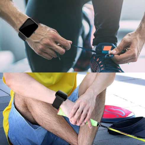3 Pack Soft Silicone Replacement Bands for IDW13, IDW16, IDW19 Smartwatch, 22mm Strap for Fitpolo/Woneligo W3