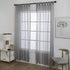 ZebraSmile 1 Panel Tab Top Curtains - Sheer Drapery for Bedroom & Living Room - Silver Gray 88(H) X55(W) in
