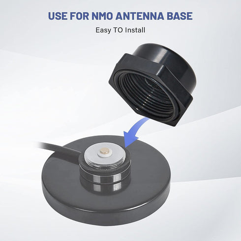 Anina 16.4 RG58 PL-259 NMO Antenna Magnetic Base Mount FT Coaxial Cable Plug with NMO Antenna Mounting Cap for CB Ham
