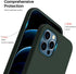 ORNARTO iPhone 12 Case, iPhone 12 Pro Case, Slim Liquid Silicone Soft Gel Rubber Cover, 6.1 inch-Cyprus Green