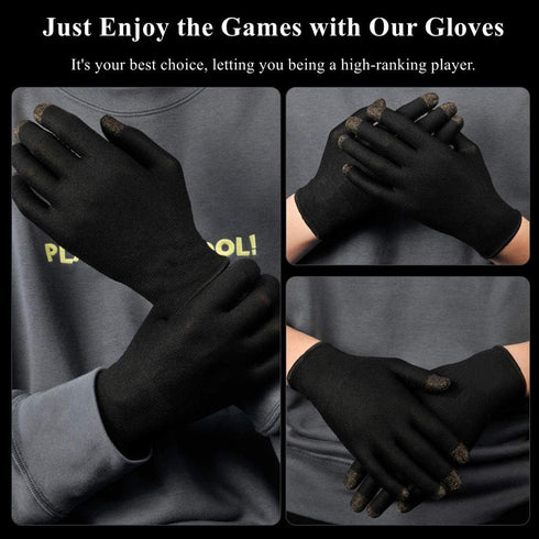 High-Sensitive Gaming Gloves for Touchscreen, Anti-Sweat Breathable Seamless for PUBG Mobile