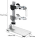 Aluminium Alloy Universal Adjustable Professional Base Stand Holder Desktop Support Bracket for Max 1.4" in Diameter USB Digital Microscope Endoscope Magnifier Loupe Camera