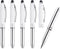 PATIKIL Ballpoint Pen with Stylus Tip and LED Flashlight, 5 Pack 3 in 1 Metal Pen Black Ink 1.0mm for Touch Screens