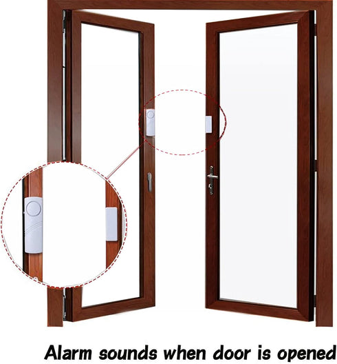 2 Pack Door Alarms for Home Security, Window Door Alarms, DIY Protection Burglar Bell Alarm for Home