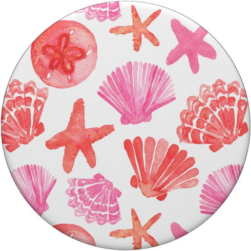 Coastal Granddaughter Sea Shells Coral Preppy Beach Summer PopSockets Standard PopGrip