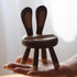 Yienning Cute Walnut Chair Cellphone Holder Stand Mini Chair Shape Phone Holder Rabbit Ears Phone Stand Desk Ornament