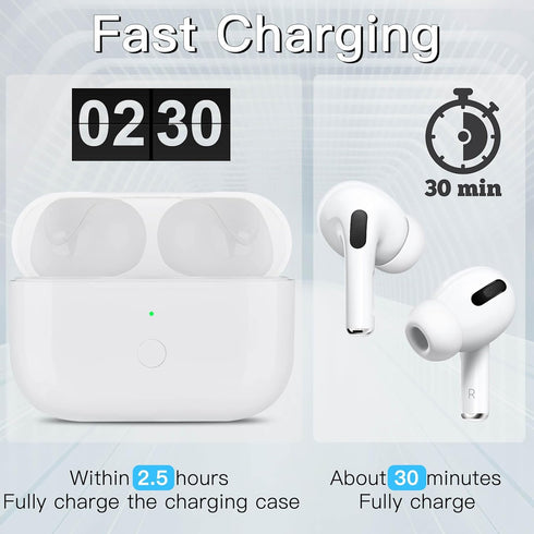 Wireless Charging Case Replacement for AirPods Pro Gen 1 & 2 with Bluetooth Pairing Sync Button