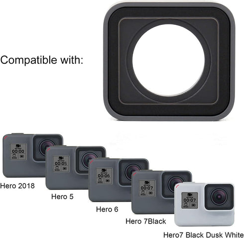 Replacement Lens Cover for GoPro Hero 5 6 7 Black, Glass Protector Lens Cap Spare Repair Part