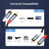 10FT 2RCA 2RCA Cord,2 player-2Pack Gold-Plated Male to Male Aluminum Shell Auxiliary Audio RCA M/M Stereo Audio Cable