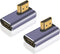 Poyiccot HDMI 90 Degree Adapter 8k, Right Angle HDMI 2.1 Adapter, 48Gbps HDMI Male to Female Extender for Laptop, DVD,
