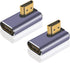 Poyiccot HDMI 90 Degree Adapter 8k, Right Angle HDMI 2.1 Adapter, 48Gbps HDMI Male to Female Extender for Laptop, DVD,