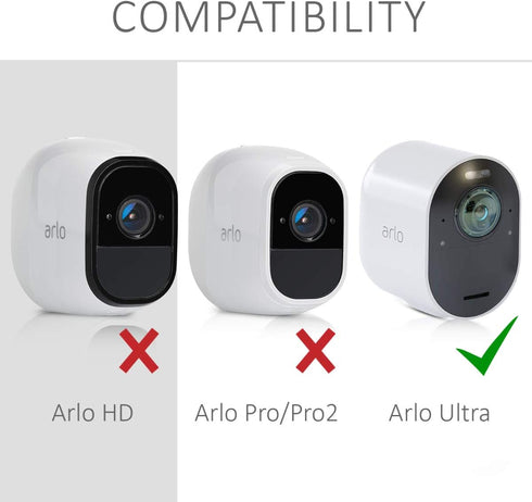 kwmobile 2X Skin for Arlo Ultra/Pro 3/Pro 4, Silicone Security Camera Case Outdoor CCTV Cover - White