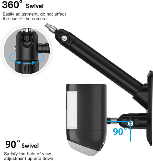 HOLACA 2-in-1 Vinyl Siding Clips for Stick Up Cam Pro Solar Panel, Spotlight Cam Pro/Plus, and Stick Up Cam