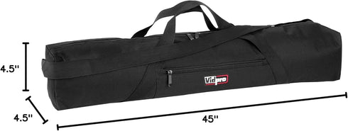 TC-45 45 Inches VidPro Tripod Carrying Case - Heavy Duty Nylon Bag with Shoulder Straps and Handles - Compact Case