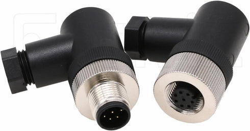Eonvic M12 8 Pin Male & Female A Code Sensor Aviation Plug, Industrial Circular Connector, Waterproof IP67 Adapter