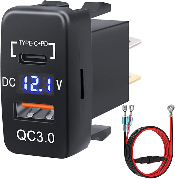 Cllena Quick Charge 3.0 & PD USB C Dual USB Port Charger Socket