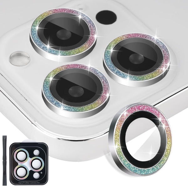 Camera Lens Protector for iPhone 13 Pro & Pro Max - Tempered Glass with Aluminum Alloy Ring