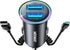 JOYROOM 4.8A Car Phone Charger, Mini All Metal Cigarette Lighter USB Charger with Type C Coiled Cable for iPhone 15 Pro