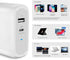 Amazon Basics 68W Two-Port GaN Wall Charger, 1 USB-C (60W) & 1 USB-A Ports (18W) for Laptops, Tablets & Phones