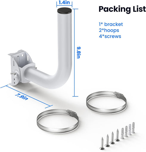 Universal Wireless Bridge Bracket Mount, ULNA Pole and Wall-Mounted for Outdoor Point to Point AP Access Point (2-Pack)
