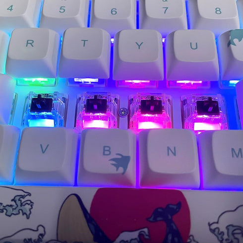 DRAOZA G PRO 3.0 Brown 5-Pin Pre Lubed RGB SMD Tactile Switches, 108PCS for MX Gaming Mechanical Keyboard
