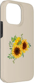 Floral Nature Designs 14 Nature-Inspired Floral Gift Bouquet of Sunflowers Case for iPhone Pro Max
