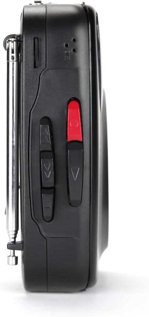 Emerson EPC-1000 Cassette 3.5mm Cassette Portable Player & Recorder with AM/FM Radio, Built-in Speaker, Headphone Jack