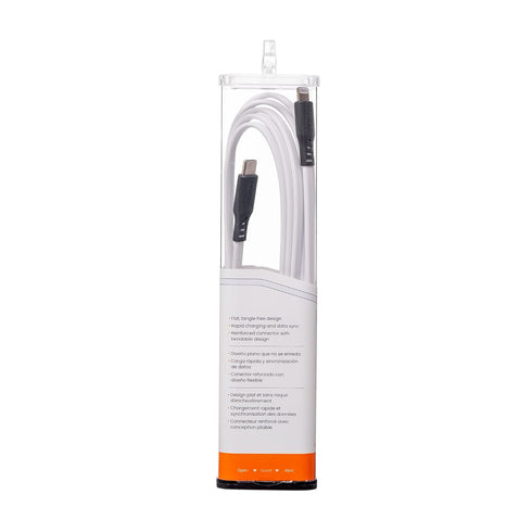 Ventev ChargeSync Flat USB C to Apple Lightning Cable 6ft, Fast Charging, Compatible with iPhone 14/13/12/11