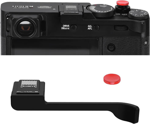 Thumb Grip Metal Hot Shoe Cover with Shutter Button for FUJIFILM X100VI